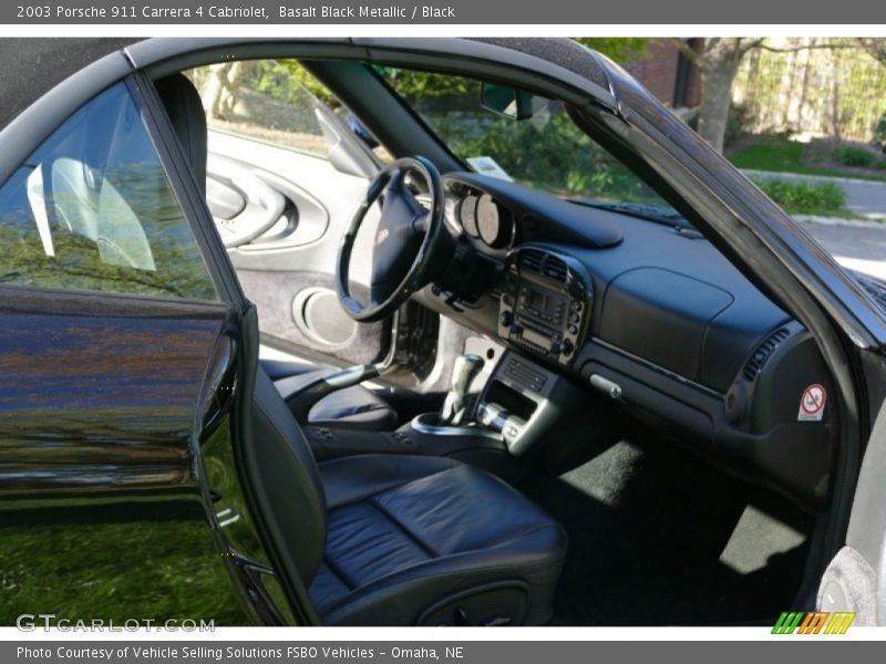 Basalt Black Metallic / Black 2003 Porsche 911 Carrera 4 Cabriolet
