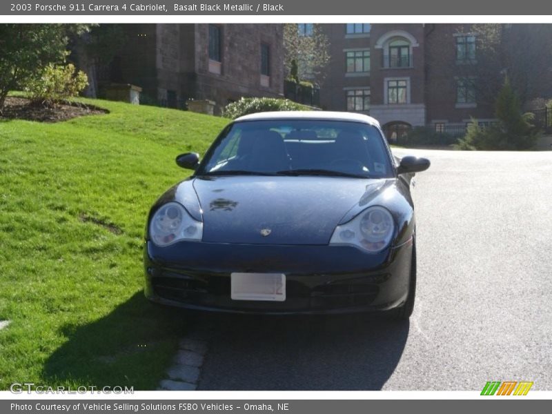 Basalt Black Metallic / Black 2003 Porsche 911 Carrera 4 Cabriolet