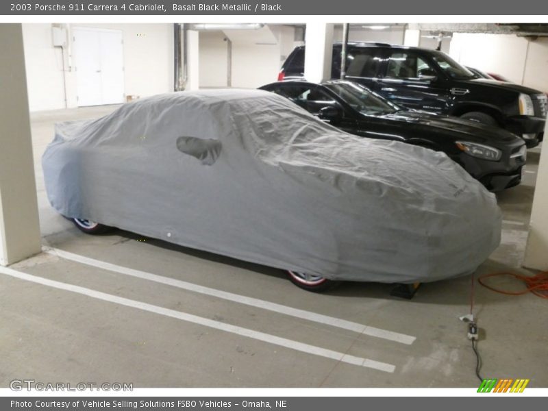 Basalt Black Metallic / Black 2003 Porsche 911 Carrera 4 Cabriolet