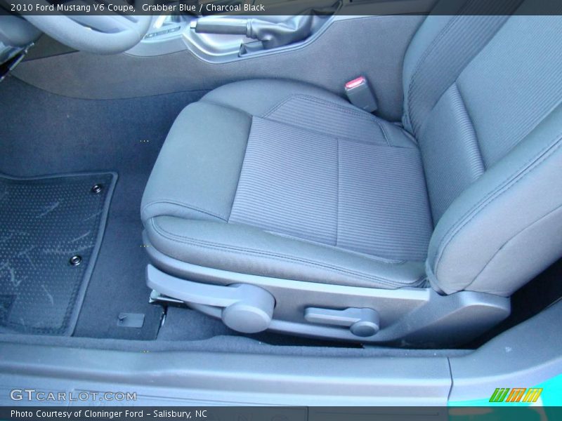 Grabber Blue / Charcoal Black 2010 Ford Mustang V6 Coupe
