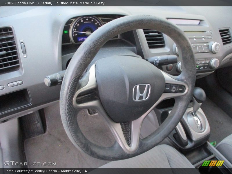 Polished Metal Metallic / Gray 2009 Honda Civic LX Sedan