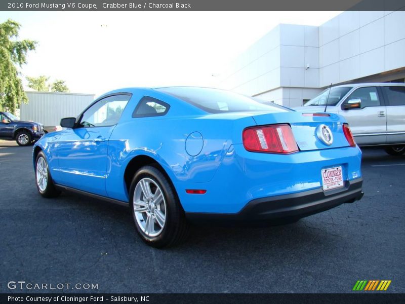 Grabber Blue / Charcoal Black 2010 Ford Mustang V6 Coupe