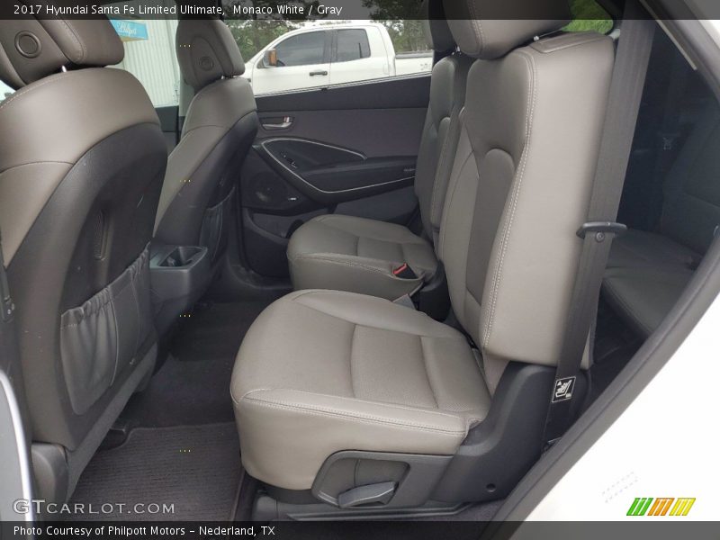 Monaco White / Gray 2017 Hyundai Santa Fe Limited Ultimate