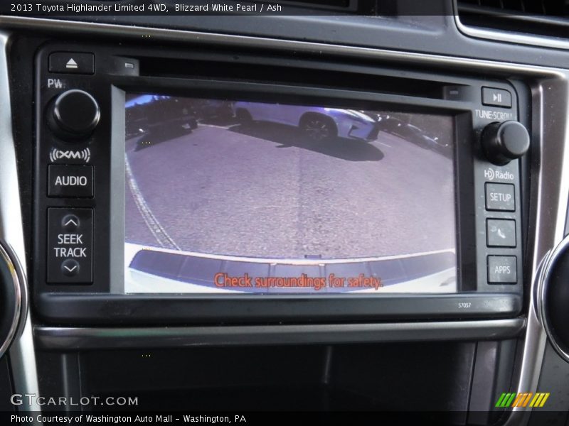 Blizzard White Pearl / Ash 2013 Toyota Highlander Limited 4WD