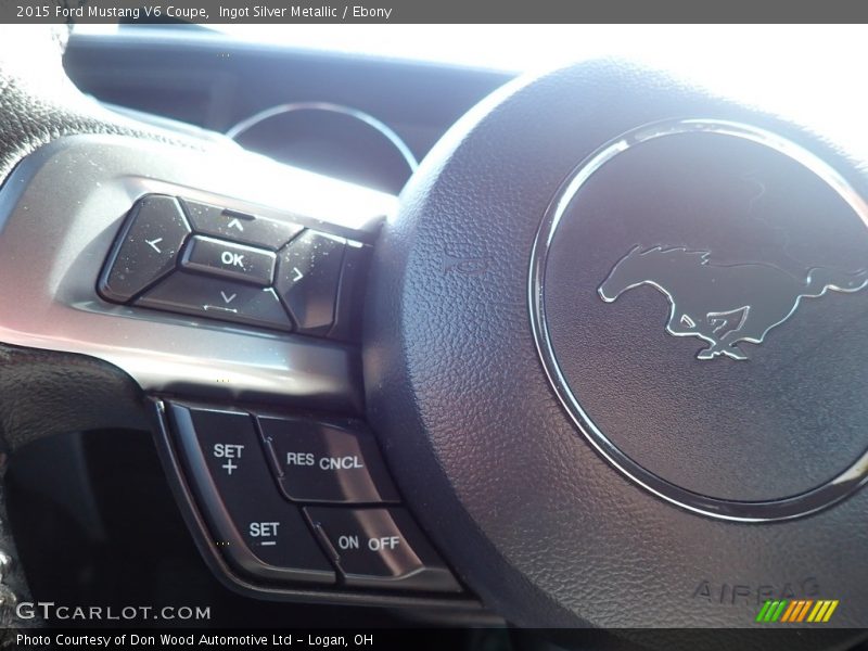 Ingot Silver Metallic / Ebony 2015 Ford Mustang V6 Coupe