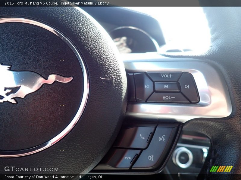 Ingot Silver Metallic / Ebony 2015 Ford Mustang V6 Coupe