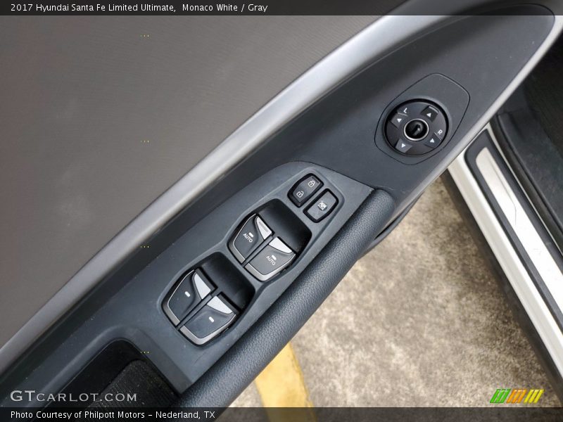 Monaco White / Gray 2017 Hyundai Santa Fe Limited Ultimate