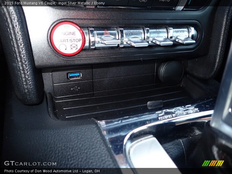 Ingot Silver Metallic / Ebony 2015 Ford Mustang V6 Coupe