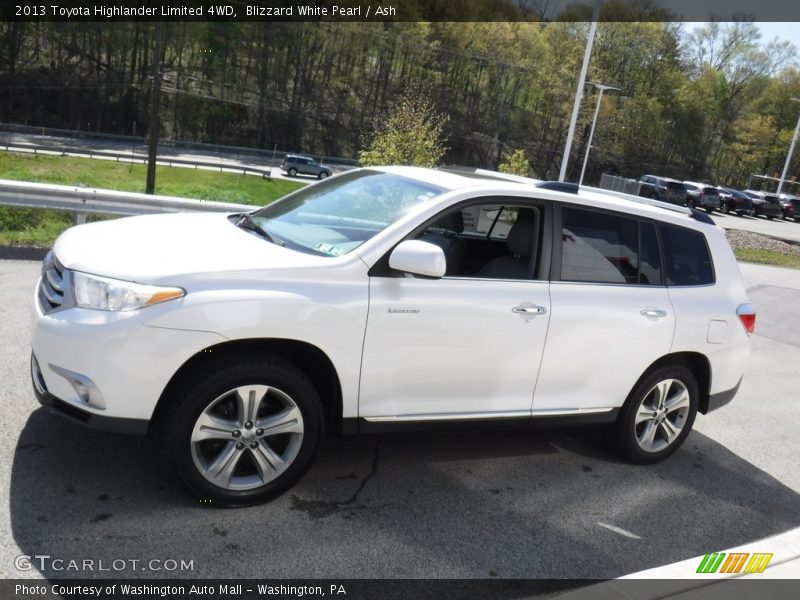 Blizzard White Pearl / Ash 2013 Toyota Highlander Limited 4WD