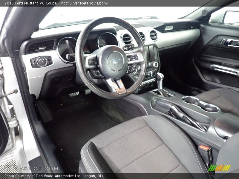 Ingot Silver Metallic / Ebony 2015 Ford Mustang V6 Coupe