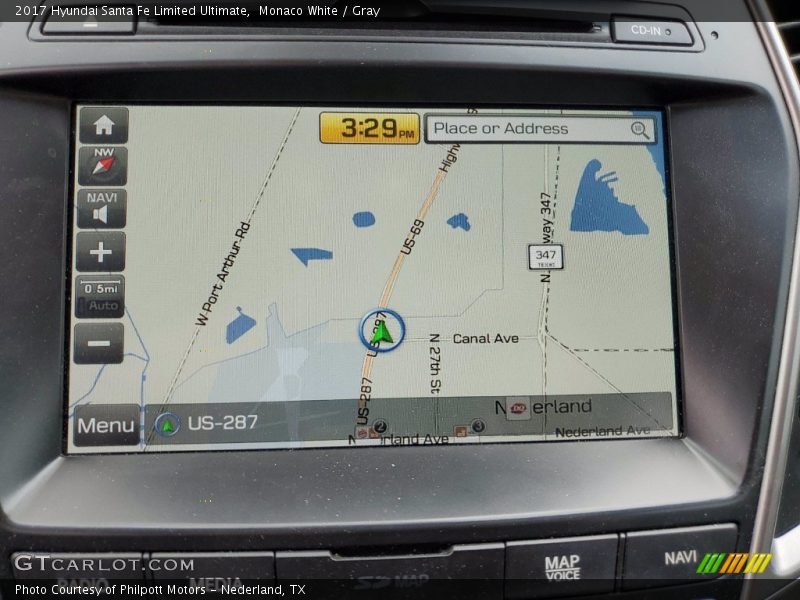Monaco White / Gray 2017 Hyundai Santa Fe Limited Ultimate
