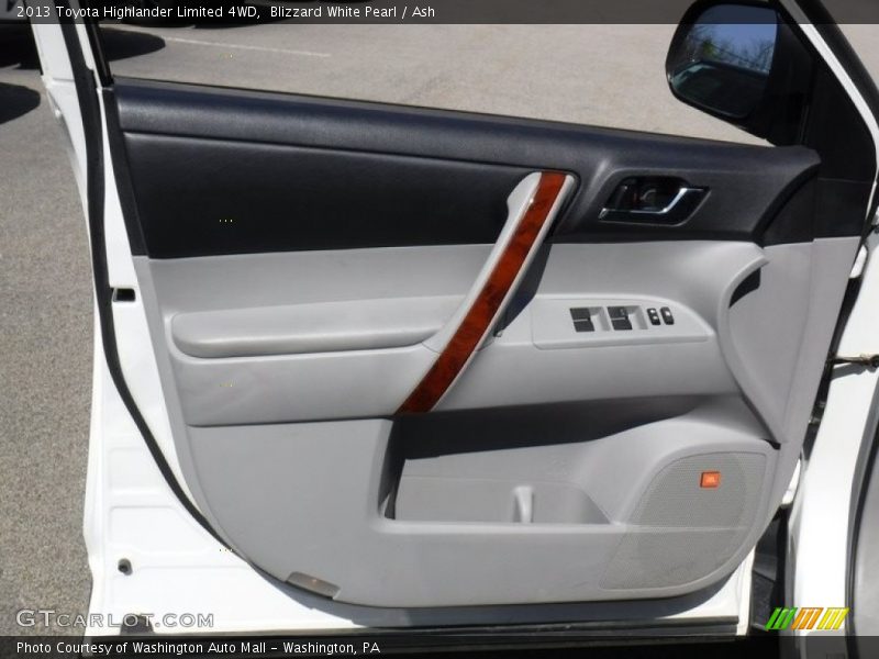 Blizzard White Pearl / Ash 2013 Toyota Highlander Limited 4WD