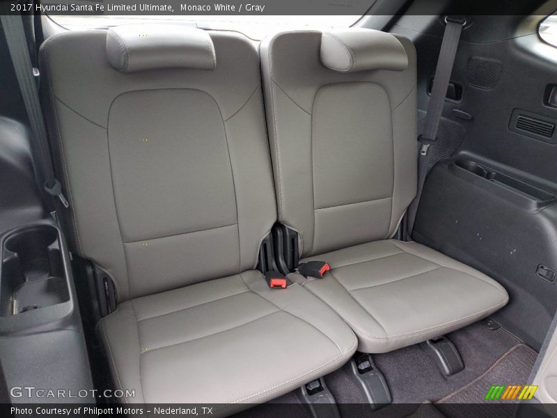 Monaco White / Gray 2017 Hyundai Santa Fe Limited Ultimate