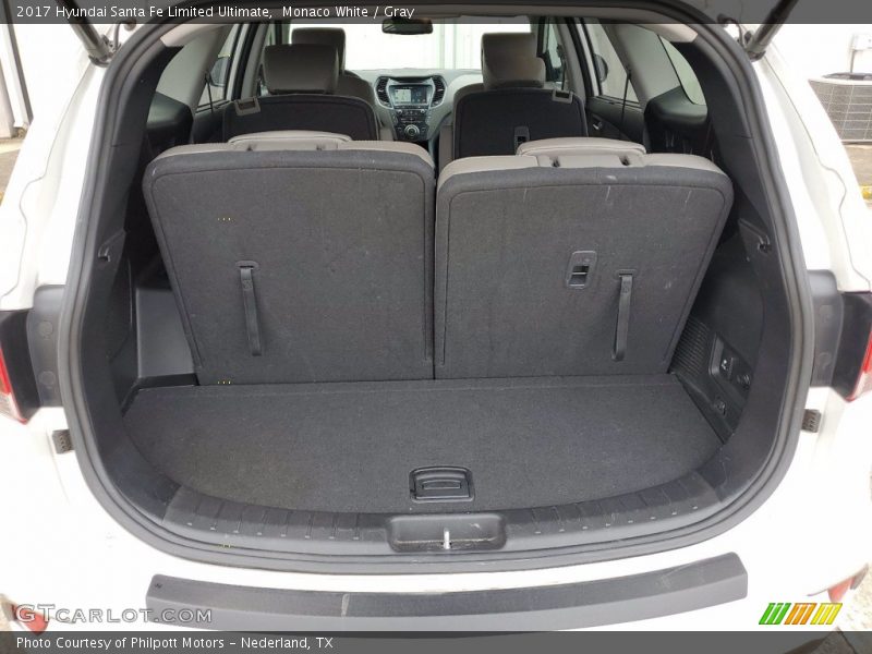 Monaco White / Gray 2017 Hyundai Santa Fe Limited Ultimate
