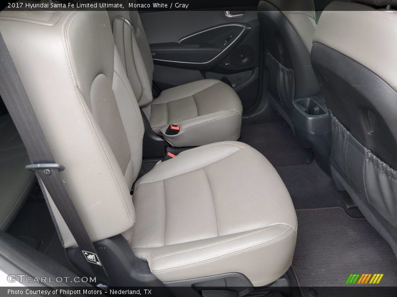 Monaco White / Gray 2017 Hyundai Santa Fe Limited Ultimate
