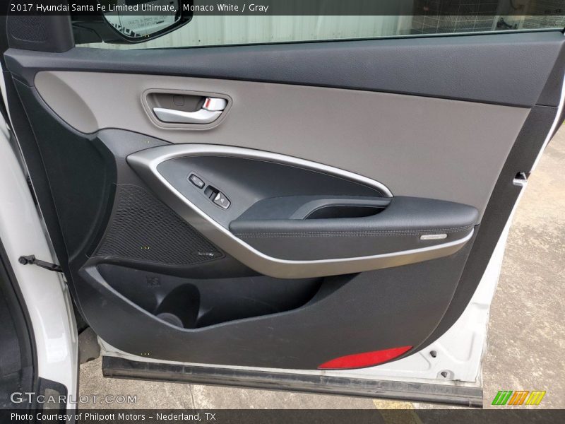 Monaco White / Gray 2017 Hyundai Santa Fe Limited Ultimate