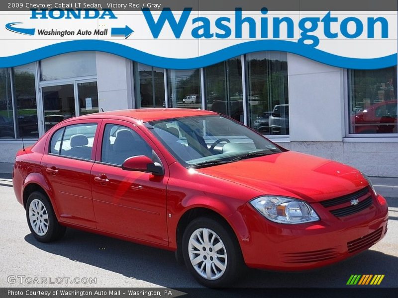 Victory Red / Gray 2009 Chevrolet Cobalt LT Sedan