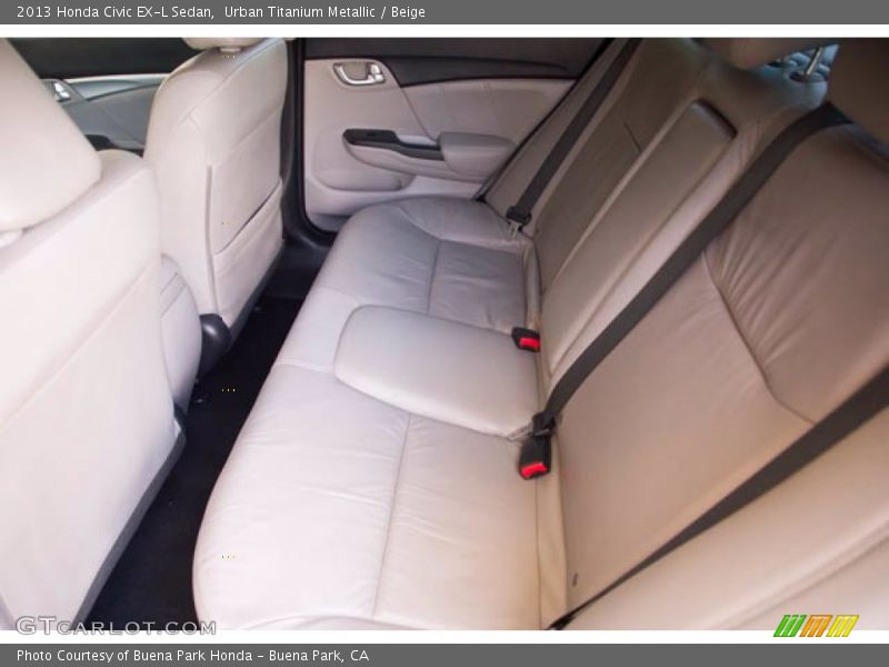 Urban Titanium Metallic / Beige 2013 Honda Civic EX-L Sedan