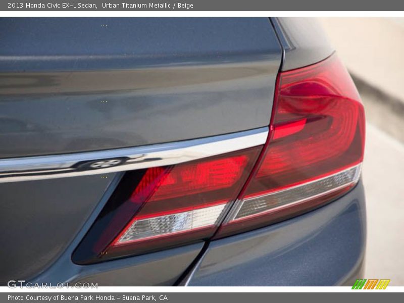 Urban Titanium Metallic / Beige 2013 Honda Civic EX-L Sedan