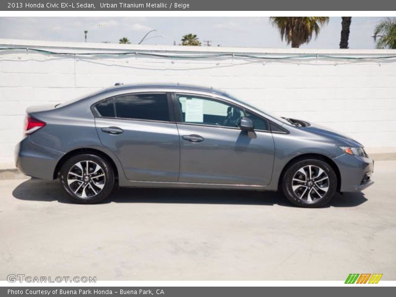 Urban Titanium Metallic / Beige 2013 Honda Civic EX-L Sedan