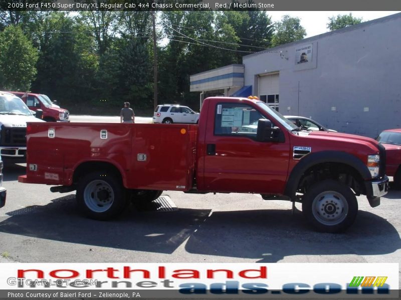 Red / Medium Stone 2009 Ford F450 Super Duty XL Regular Cab 4x4 Chassis Commercial