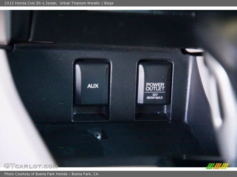 Urban Titanium Metallic / Beige 2013 Honda Civic EX-L Sedan