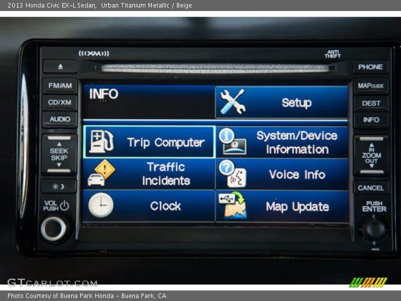 Urban Titanium Metallic / Beige 2013 Honda Civic EX-L Sedan