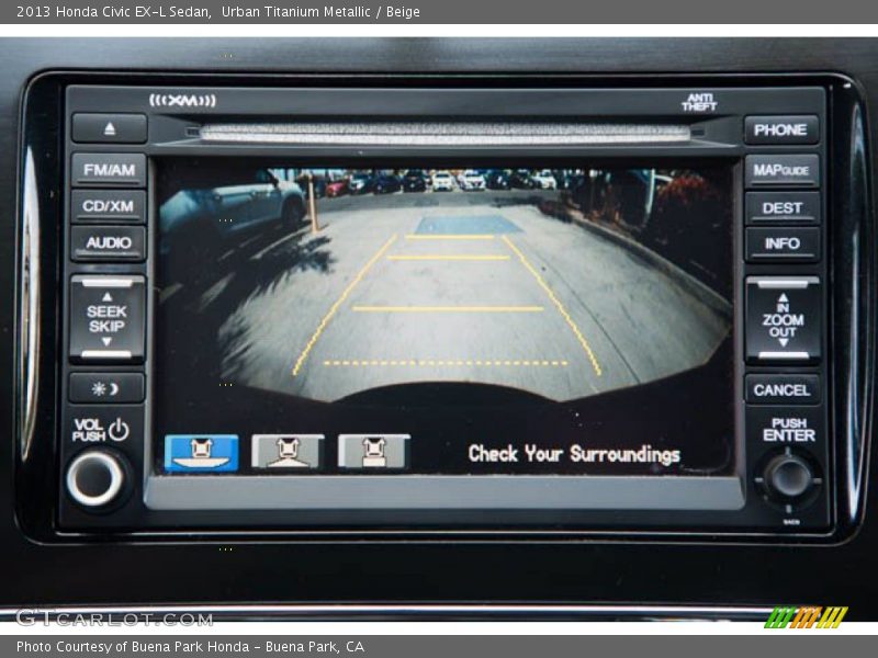 Urban Titanium Metallic / Beige 2013 Honda Civic EX-L Sedan