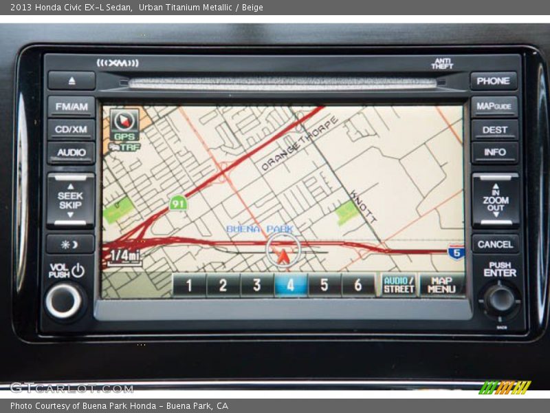 Urban Titanium Metallic / Beige 2013 Honda Civic EX-L Sedan