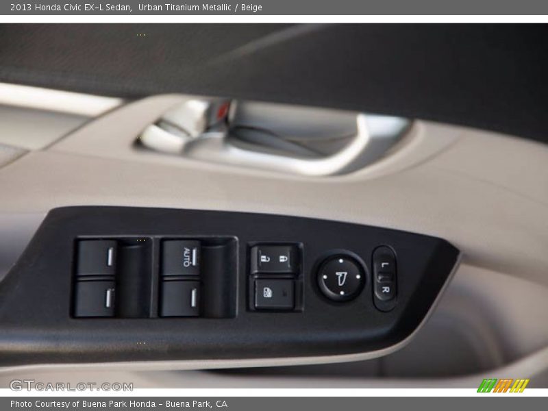 Urban Titanium Metallic / Beige 2013 Honda Civic EX-L Sedan