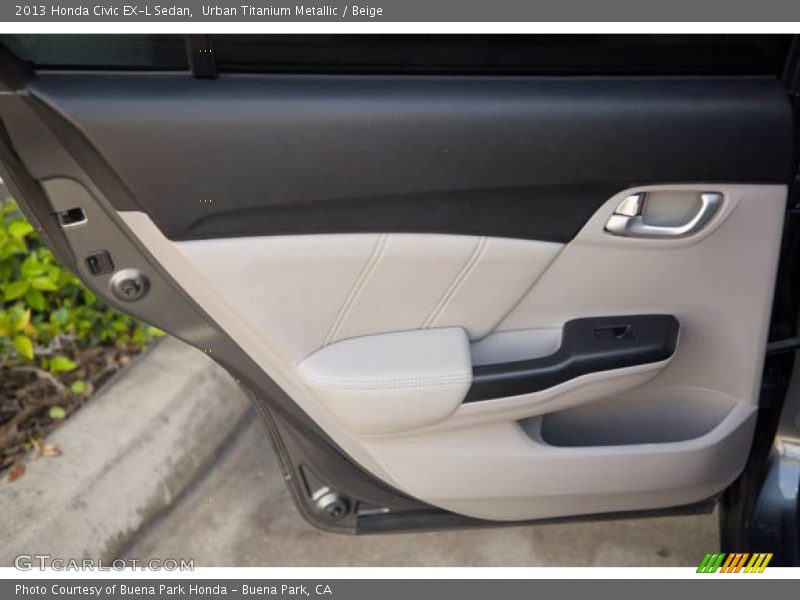 Urban Titanium Metallic / Beige 2013 Honda Civic EX-L Sedan