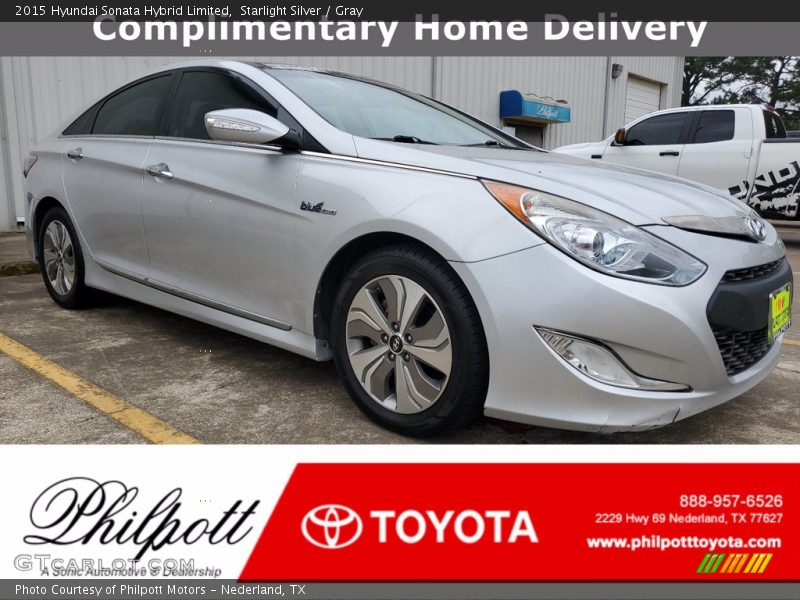 Starlight Silver / Gray 2015 Hyundai Sonata Hybrid Limited