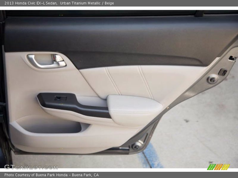 Urban Titanium Metallic / Beige 2013 Honda Civic EX-L Sedan