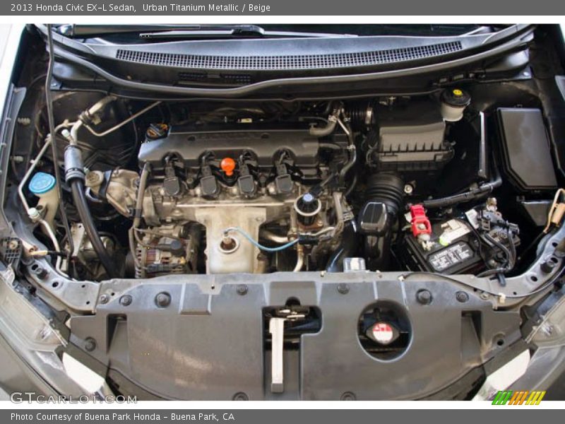 Urban Titanium Metallic / Beige 2013 Honda Civic EX-L Sedan
