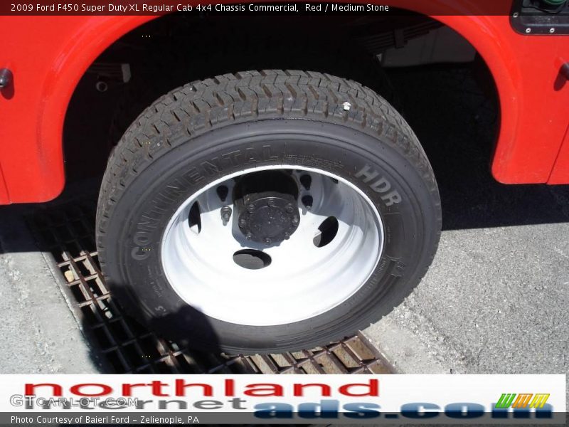 Red / Medium Stone 2009 Ford F450 Super Duty XL Regular Cab 4x4 Chassis Commercial