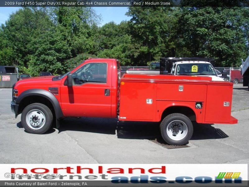 Red / Medium Stone 2009 Ford F450 Super Duty XL Regular Cab 4x4 Chassis Commercial