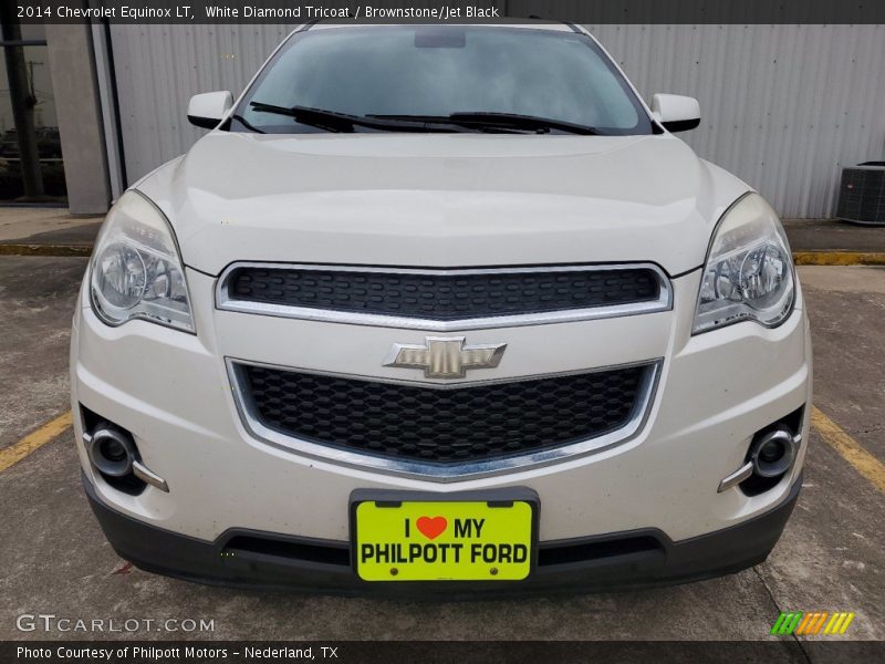 White Diamond Tricoat / Brownstone/Jet Black 2014 Chevrolet Equinox LT