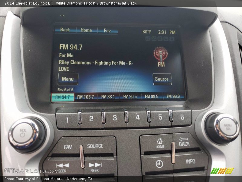 Controls of 2014 Equinox LT