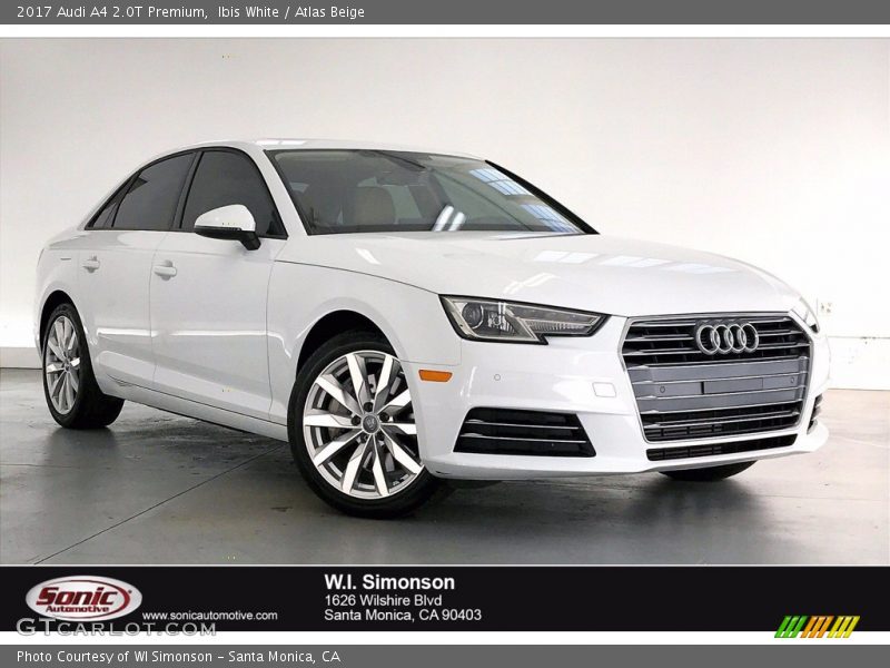 Ibis White / Atlas Beige 2017 Audi A4 2.0T Premium