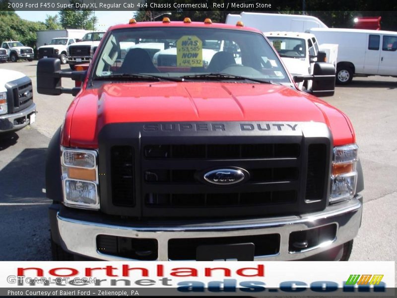 Red / Medium Stone 2009 Ford F450 Super Duty XL Regular Cab 4x4 Chassis Commercial