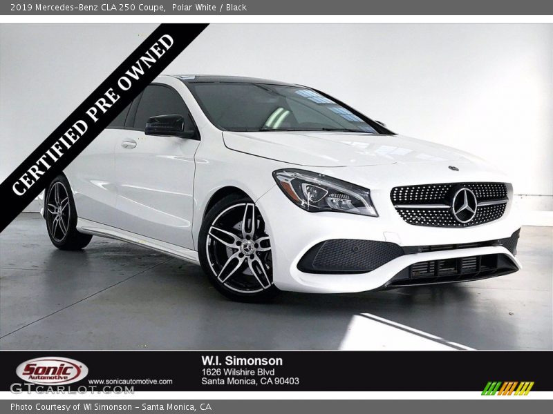 Polar White / Black 2019 Mercedes-Benz CLA 250 Coupe