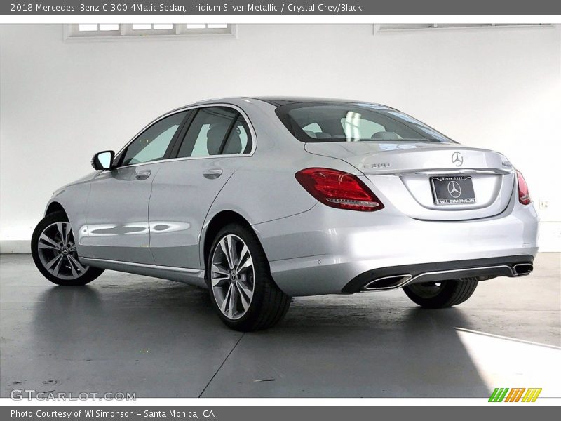 Iridium Silver Metallic / Crystal Grey/Black 2018 Mercedes-Benz C 300 4Matic Sedan