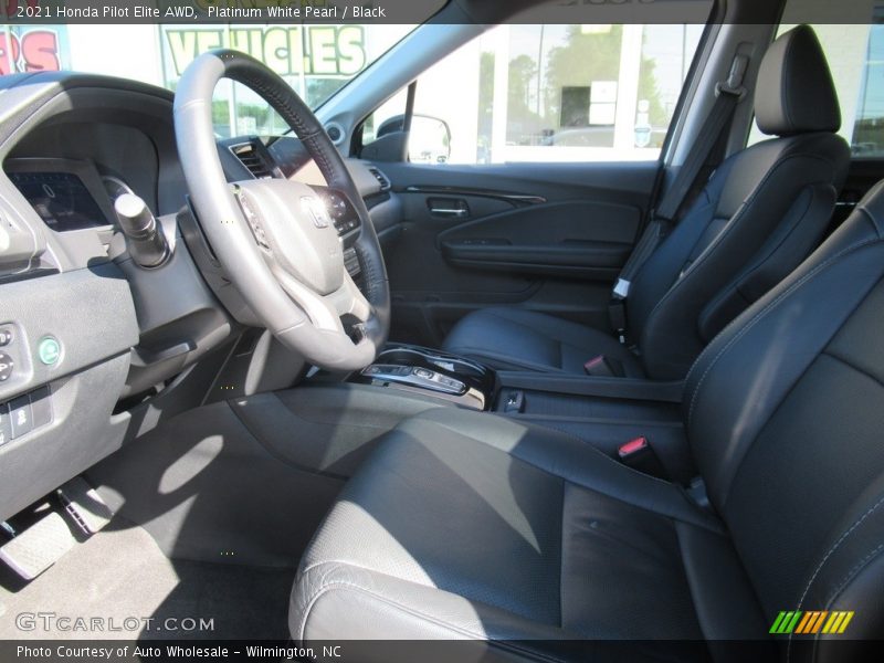Platinum White Pearl / Black 2021 Honda Pilot Elite AWD