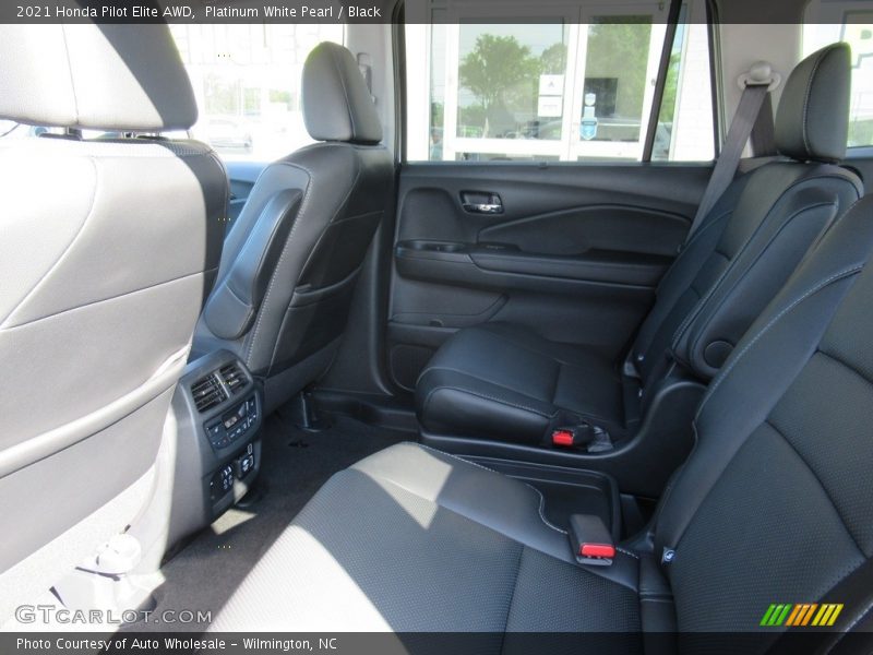 Platinum White Pearl / Black 2021 Honda Pilot Elite AWD