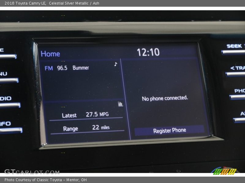 Celestial Silver Metallic / Ash 2018 Toyota Camry LE