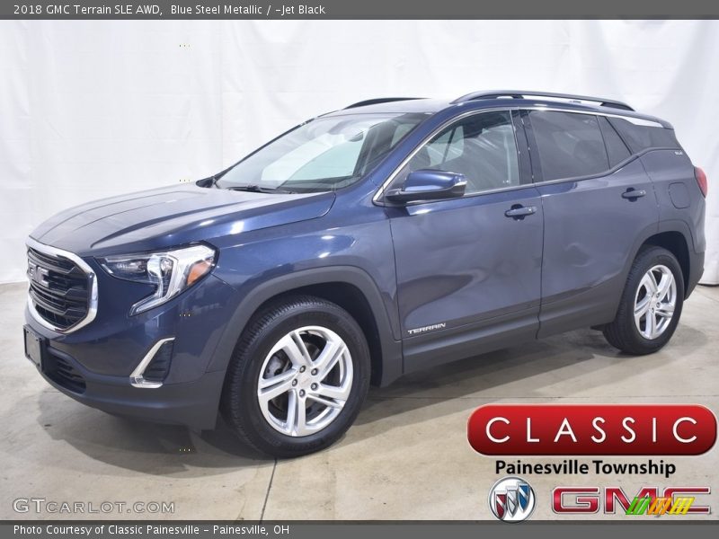 Blue Steel Metallic / ­Jet Black 2018 GMC Terrain SLE AWD