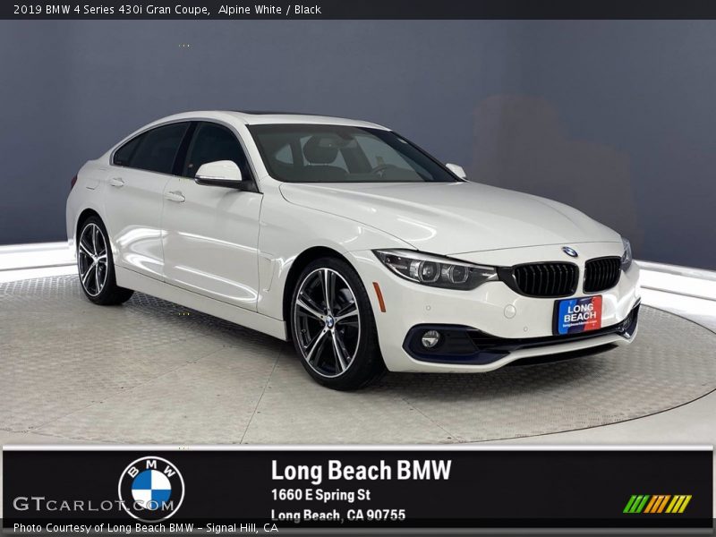 Alpine White / Black 2019 BMW 4 Series 430i Gran Coupe