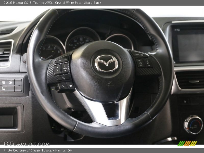 Crystal White Pearl Mica / Black 2016 Mazda CX-5 Touring AWD