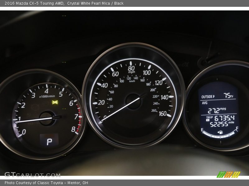 Crystal White Pearl Mica / Black 2016 Mazda CX-5 Touring AWD