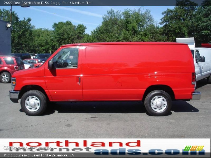 Red / Medium Flint 2009 Ford E Series Van E150 Cargo